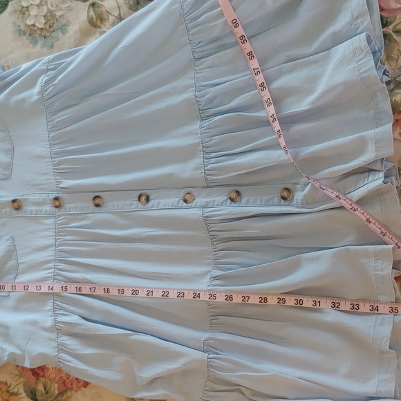 Aaron & Amber Chambray Like High Waist Tiered Dress in Medium - Picture 14 of 15